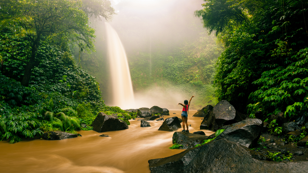 Nungnung Waterfall In Bali With Kids