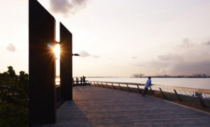 The Punggol Promenade And Lorong Halus Wetland Area In Singapore