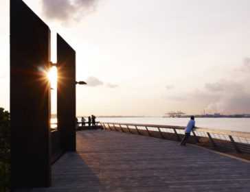 The Punggol Promenade And Lorong Halus Wetland Area In Singapore