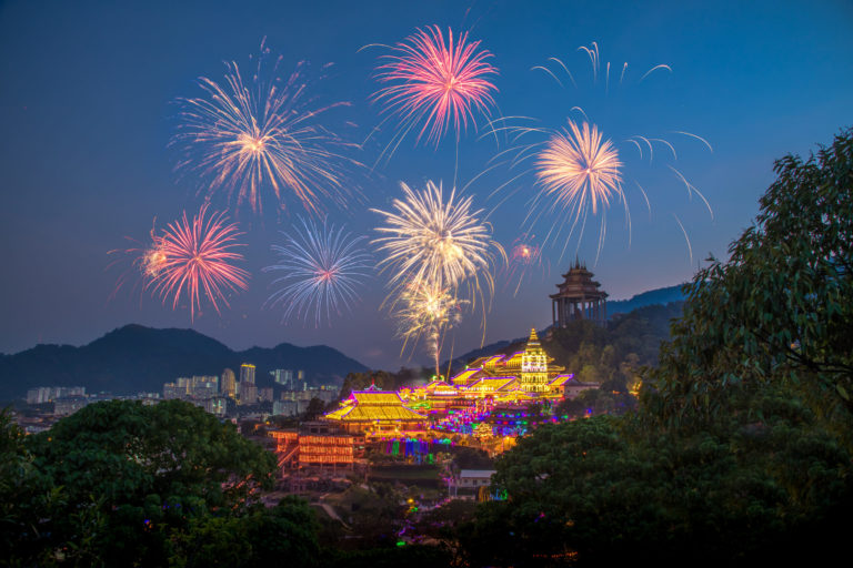 Fireworks During CNY In Malaysia