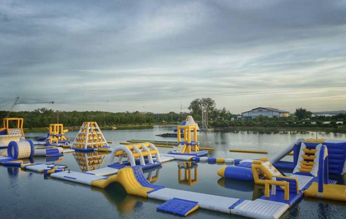 Inflatable Playground At Aqualand At Bali Wake Park