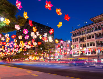 Mid Autumn Festival In Chinatown And Mass Lantern Walk In Singapore