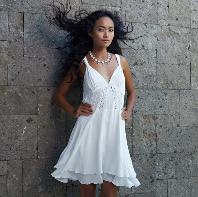 Woman Wearing White Dress By Anja Sun Suko
