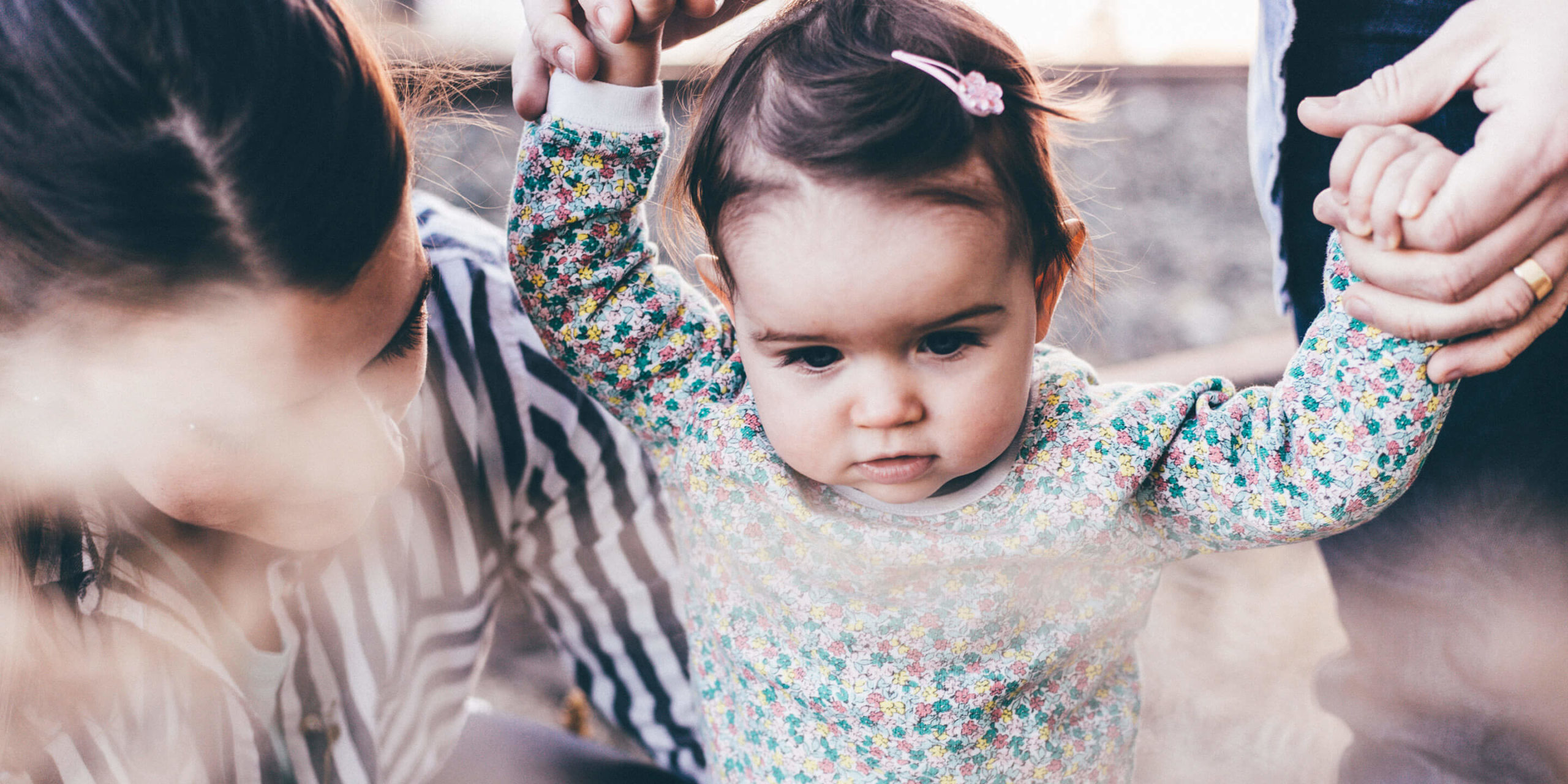 Little Girl With Her Parents