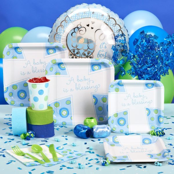 Blue Paper Cups And Plates For Baby Shower From Deity House Party Supplies Jakarta