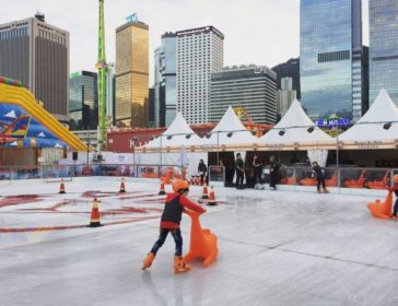 Frozen Ice Rink In Central