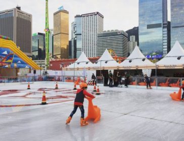Frozen Ice Rink In Central