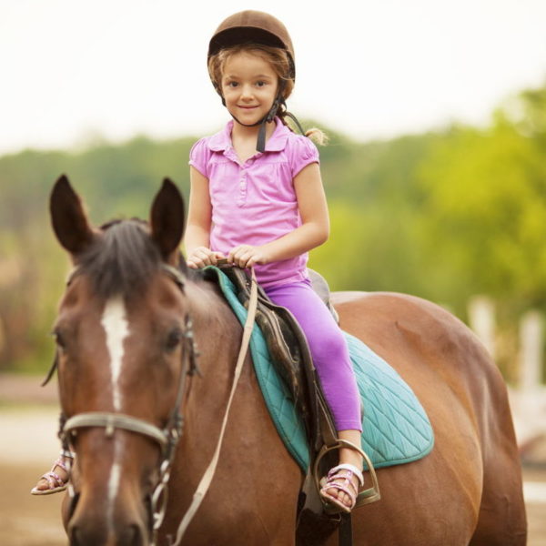 Little Girl Riding A Horse