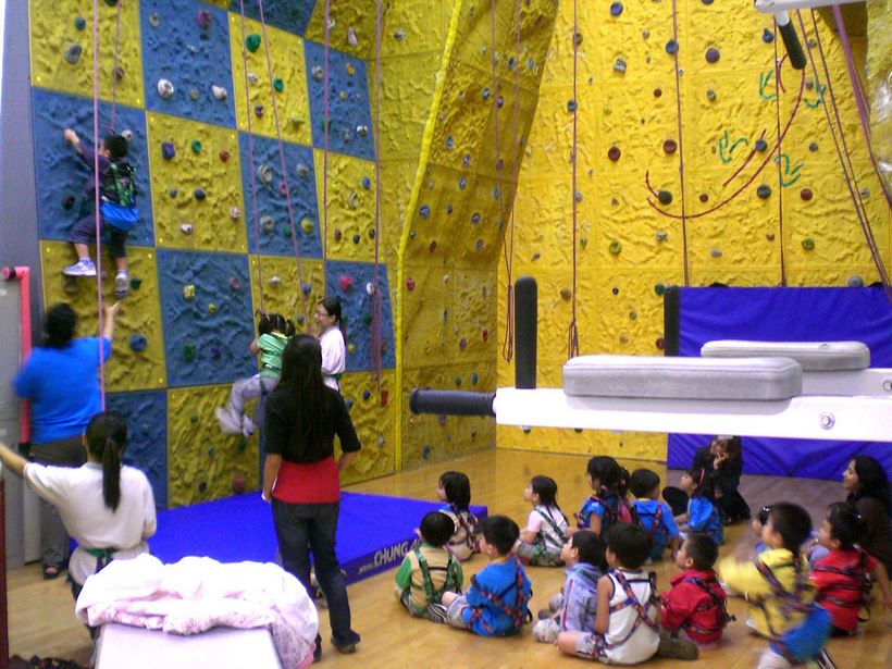 YMCA Indoor Rock Climbing Wall In Hong Kong