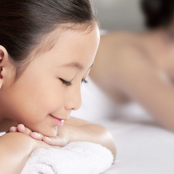 Girl Having A Massage At Kids Spa In Hotel Gran Mahakam Unique Birthday Party Venue In Jakarta