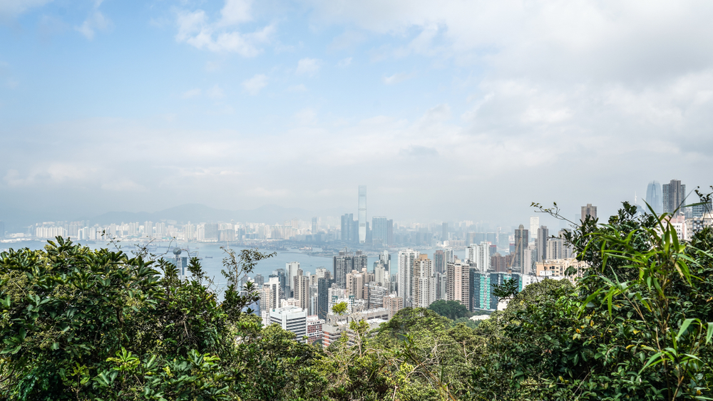 Hiking the morning trail in Hong Kong