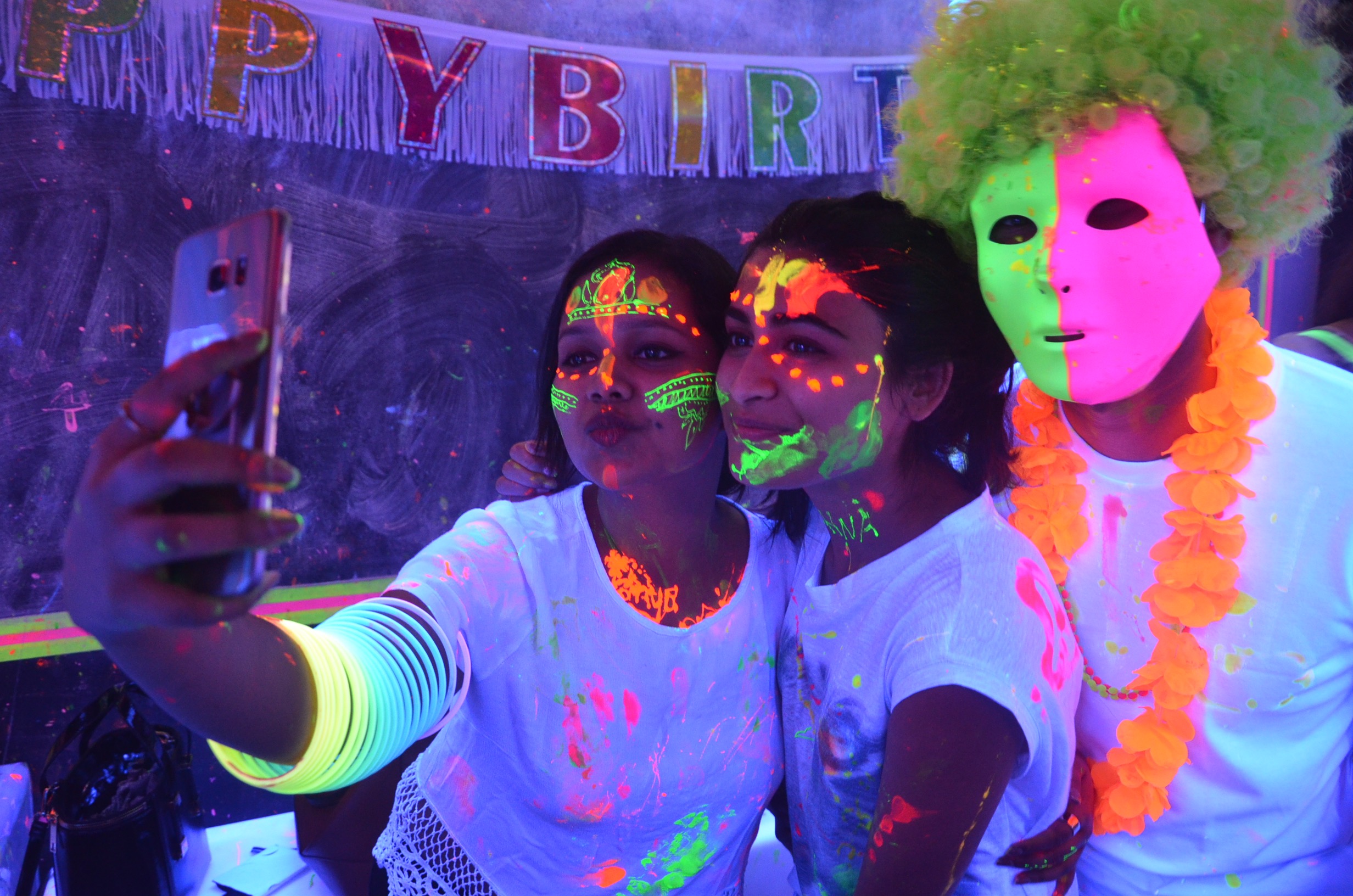 Neon Fun At Chalk Party In Hong Kong