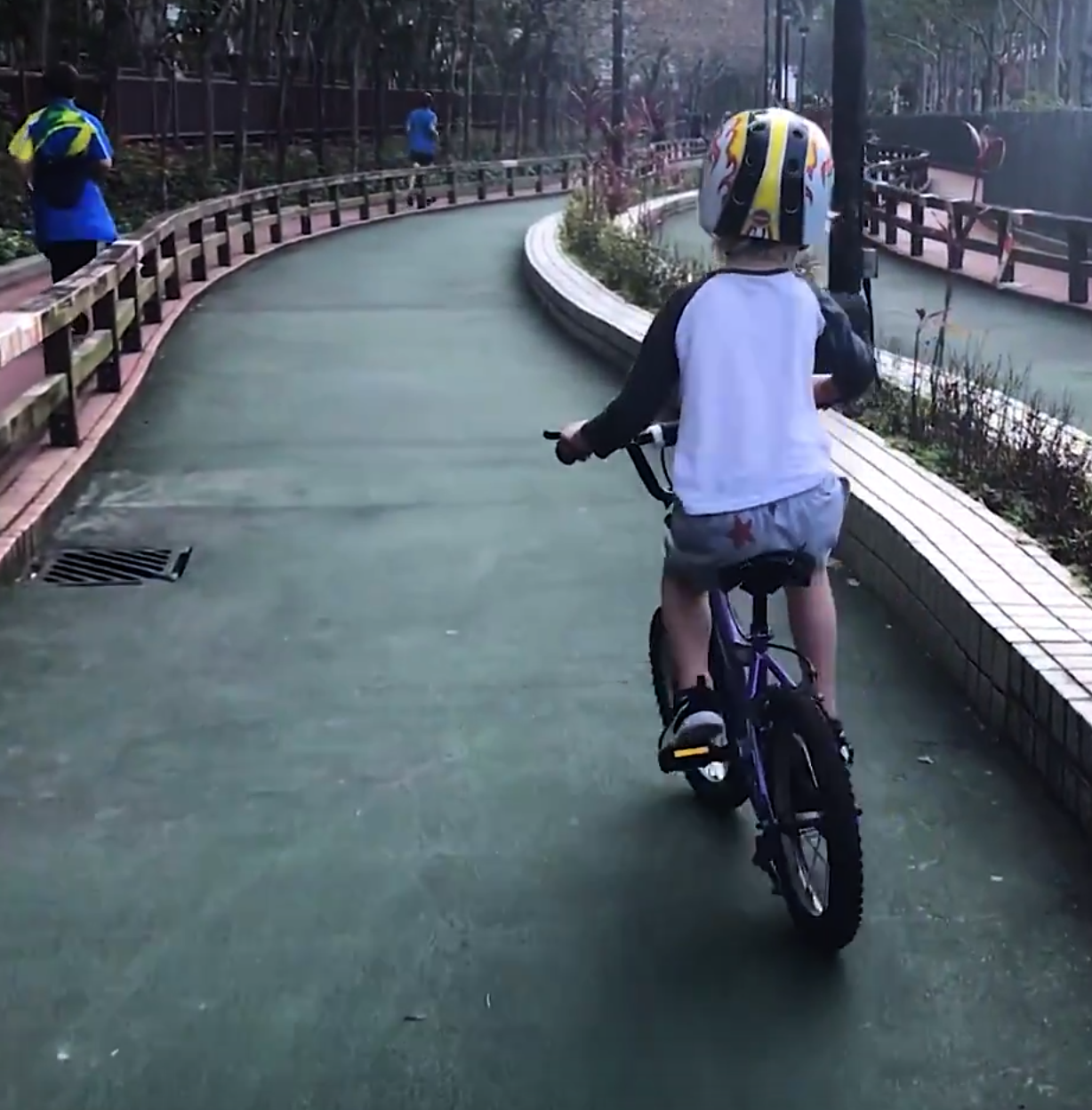 Cycling in Quarry Bay Park