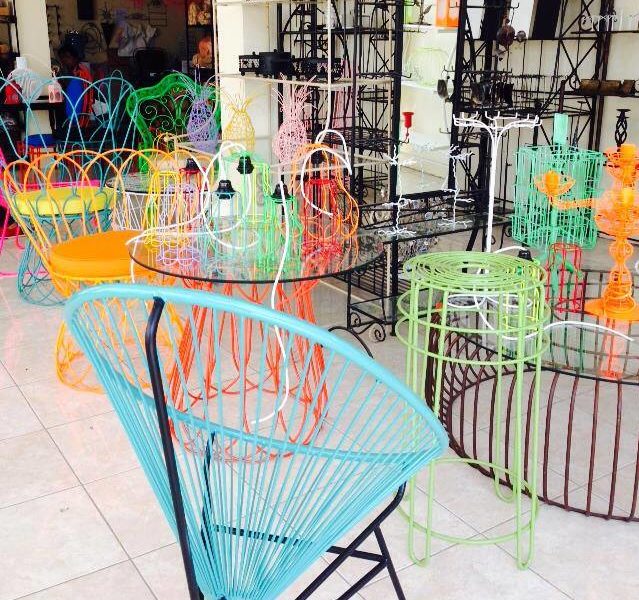 Colourful Dining Chairs By Rainbow Bali Iron Works