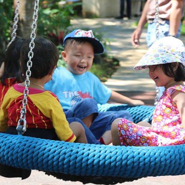 Children Playing At Scientia Square Park Jakarta