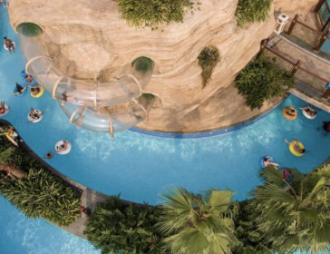 Mega Swimming Pool And Waterpark At Galaxy Macau Grand Resort Deck
