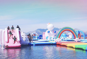 Unicorn Floating Inflatable Park In The Phillipines
