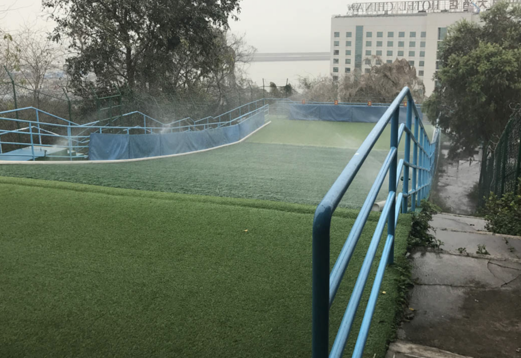 Grass sliding in Macau