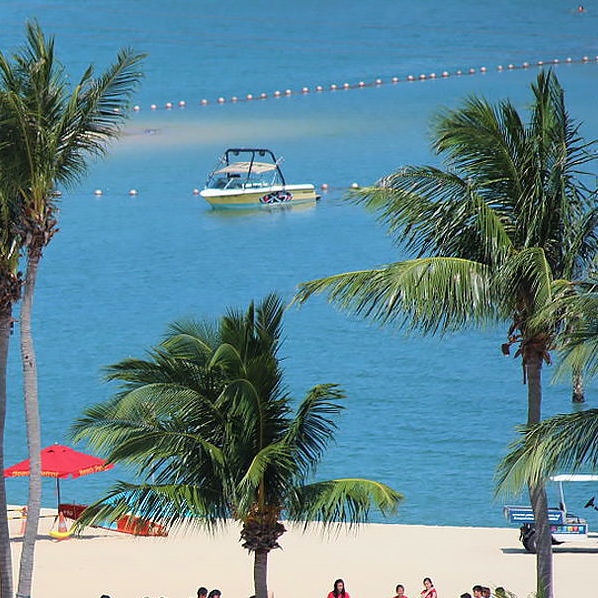 Shoreline Of Siloso Beach Singapore