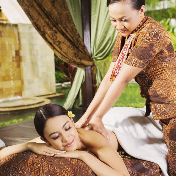 Woman Getting A Massage At Taman Sari Royal Heritage Spa Jakarta