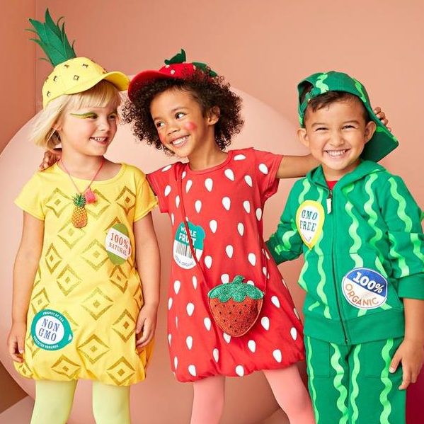 Little Girls Wearing Fruit Halloween Costumes From The Costume Closet