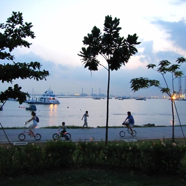 Seaside Bike Path At West Coast Park Singapore
