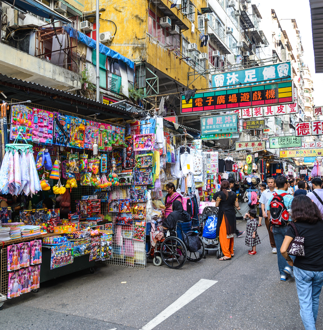 Christmas Lights At Sham Shui Po, Hong Kong