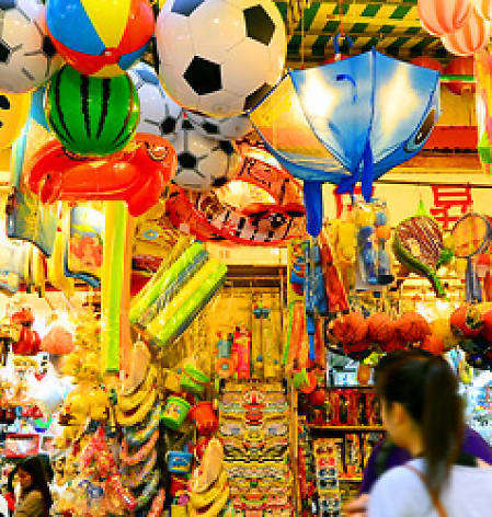 Christmas Lights At Toy Street, Wan Chai, Hong Kong