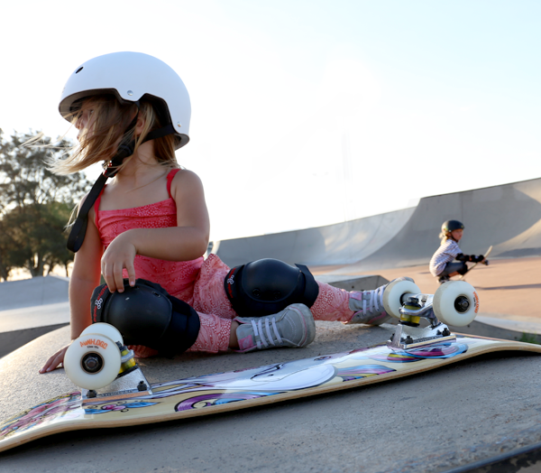 Little Girl At A Skate Park