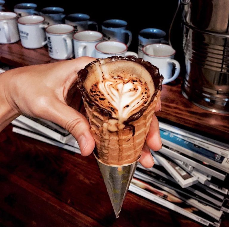 Coffee In A Cone At Yahava KoffeeWorks Singapore