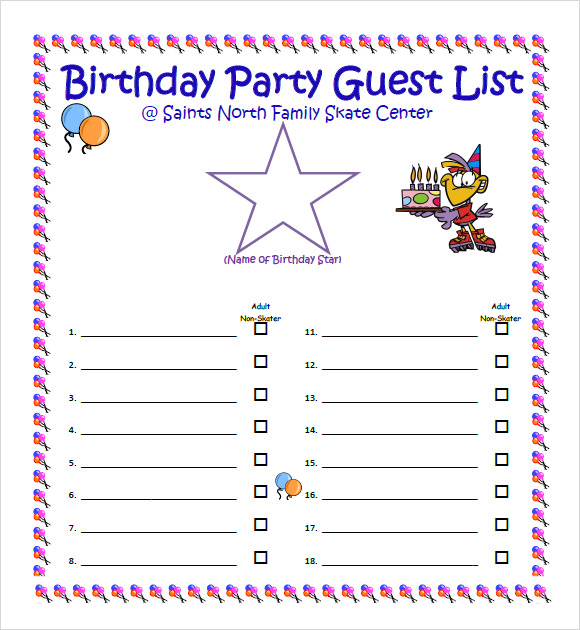 Guest List For The Ultimate Party Prep Guide