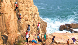Rock Climbing With Kids In Shek O, Hong Kong