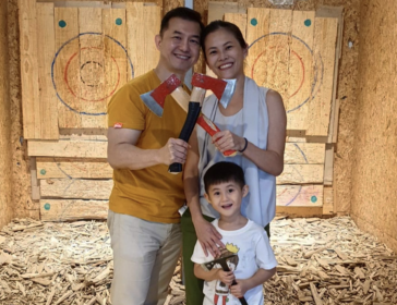 Go Axe Throwing With The Family In Singapore