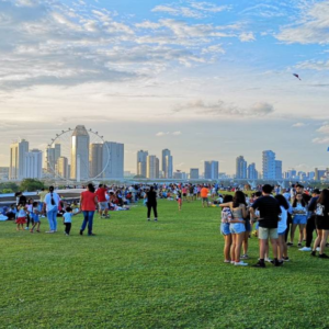 Picnics And Kite Flying At Marina Barrage In Singapore