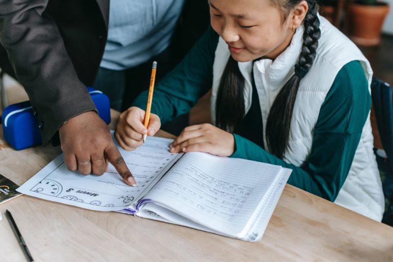 Girl Taking Private ENglish Course ESQ