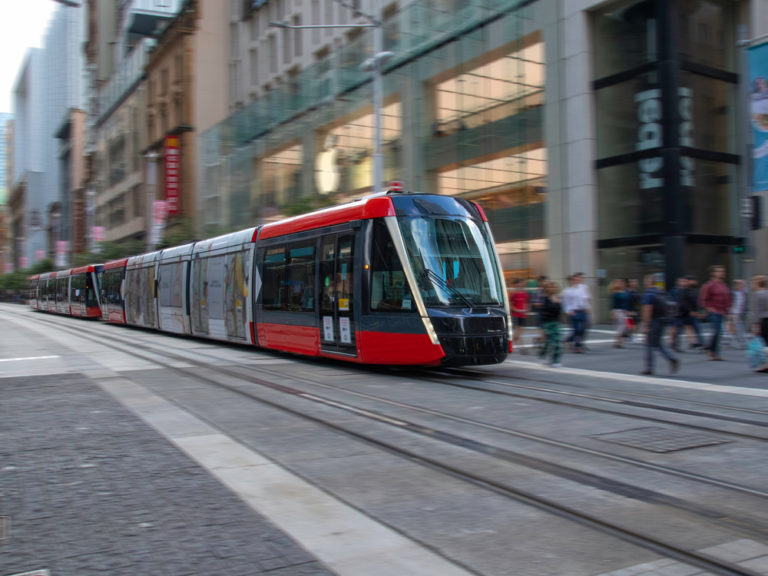 Taking A Train In Sydney Australia