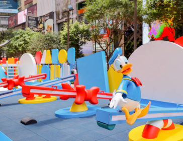 Donald Duck Geometric World At Times Square In Hong Kong