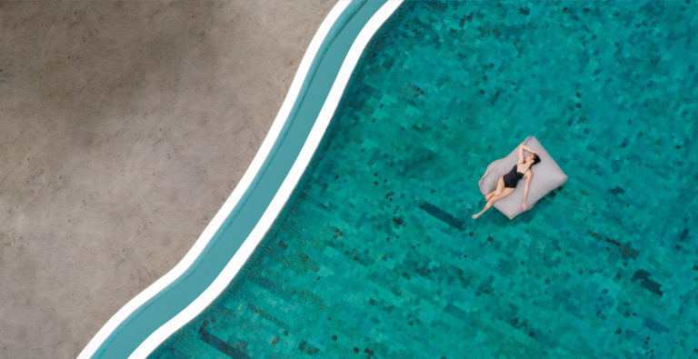 Woman In Swimming Pool Novus Jiva Anyer Jakarta Staycation Family Friendly