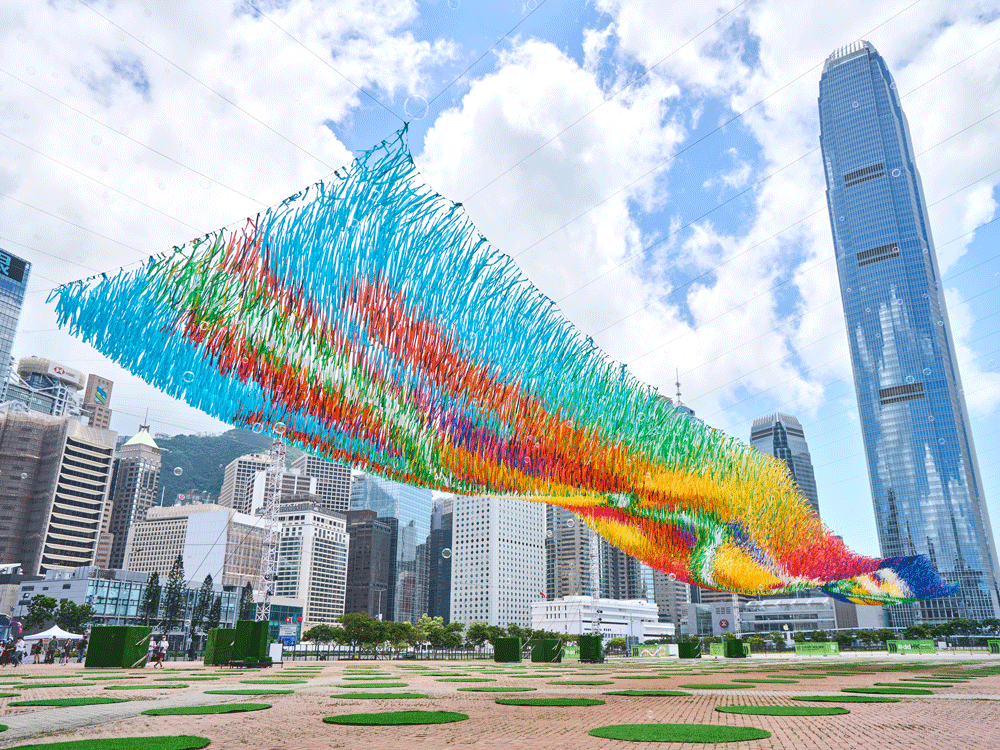 Amazing River of Light art piece in Hong Kong