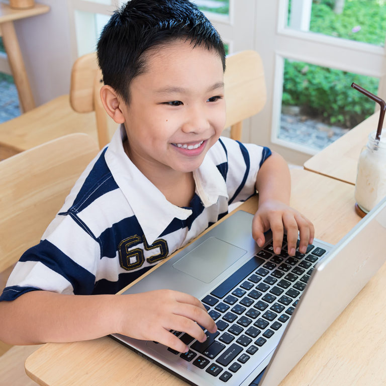 Kid Using Computer
