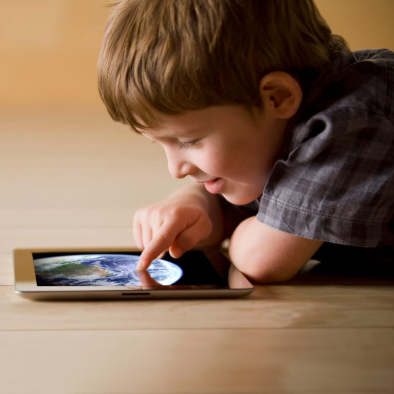 Kid Using iPad