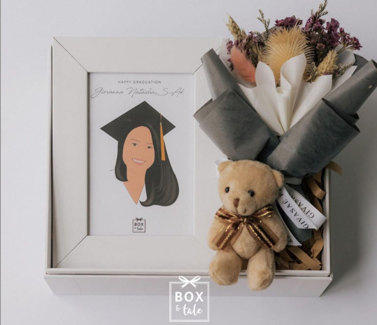 Box and tale framed keepsake gift grads jakarta