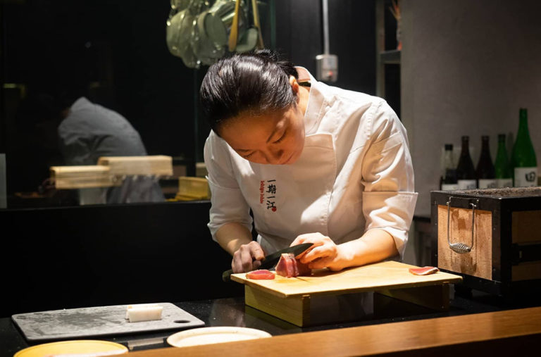 Japanese Female Chef At Ichigo Ichie In Singapore