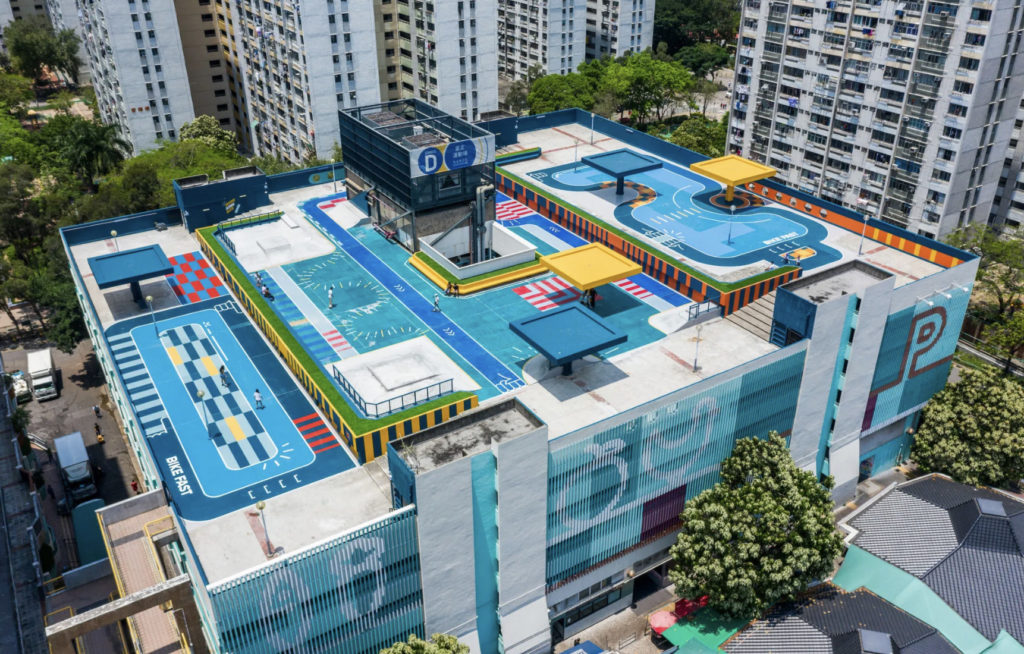 Hands Rooftop Skatepark In hong Kong
