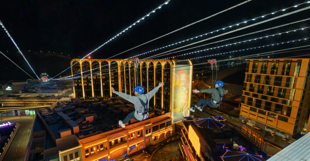 7. Two customers night time take off